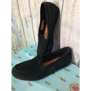 VIONIC Black Suede Loafer Size 8M Missing Insoles